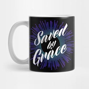 Saved by Grace - Blue Mug
